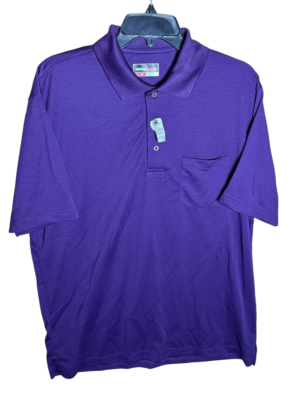 NWT Grand Slam Performance Golf Polo Shirt in Blackberry Cordial Size Large